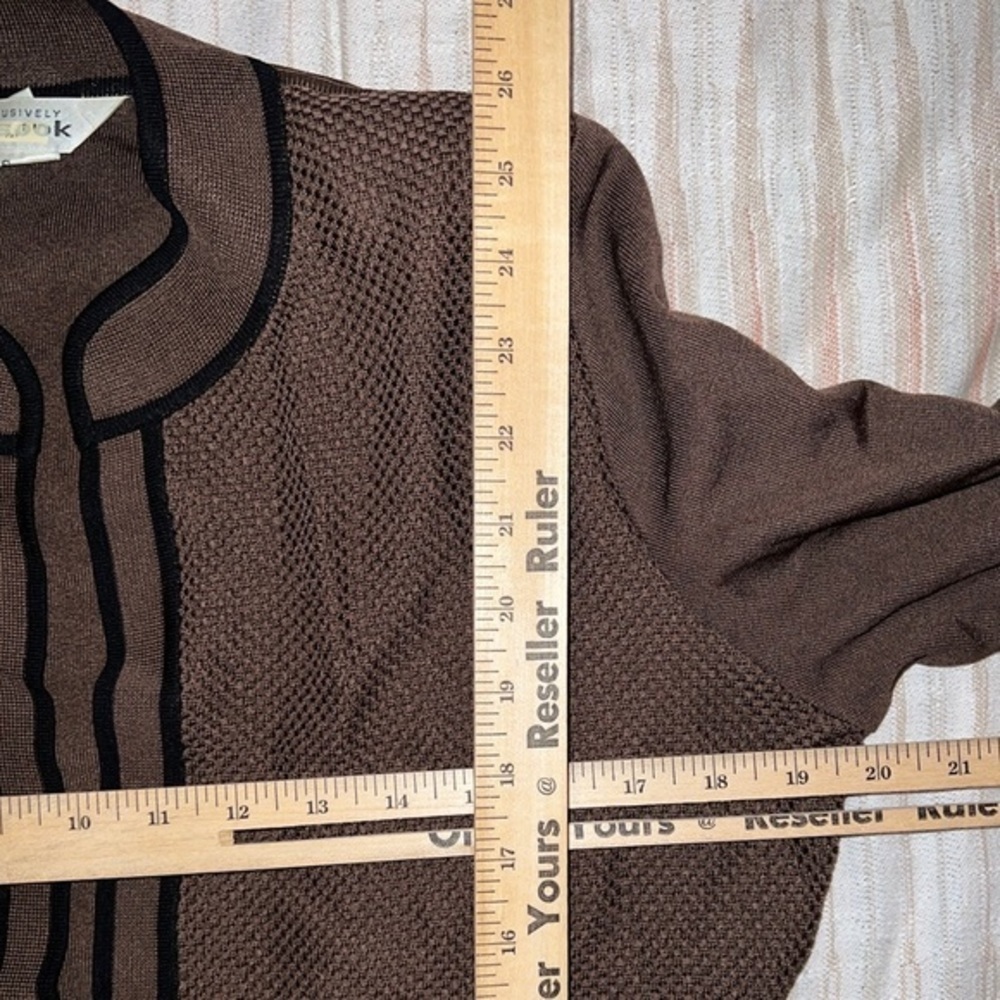 Misook Brown Open-Front Blazer - Picture 6 of 6